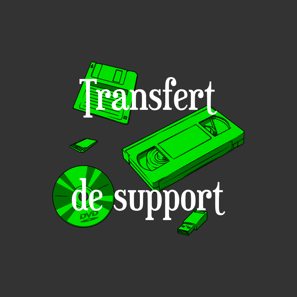 Transfert de support - Illustration et texte